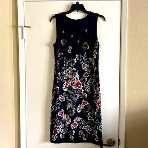 Black Floral Sheath Dress